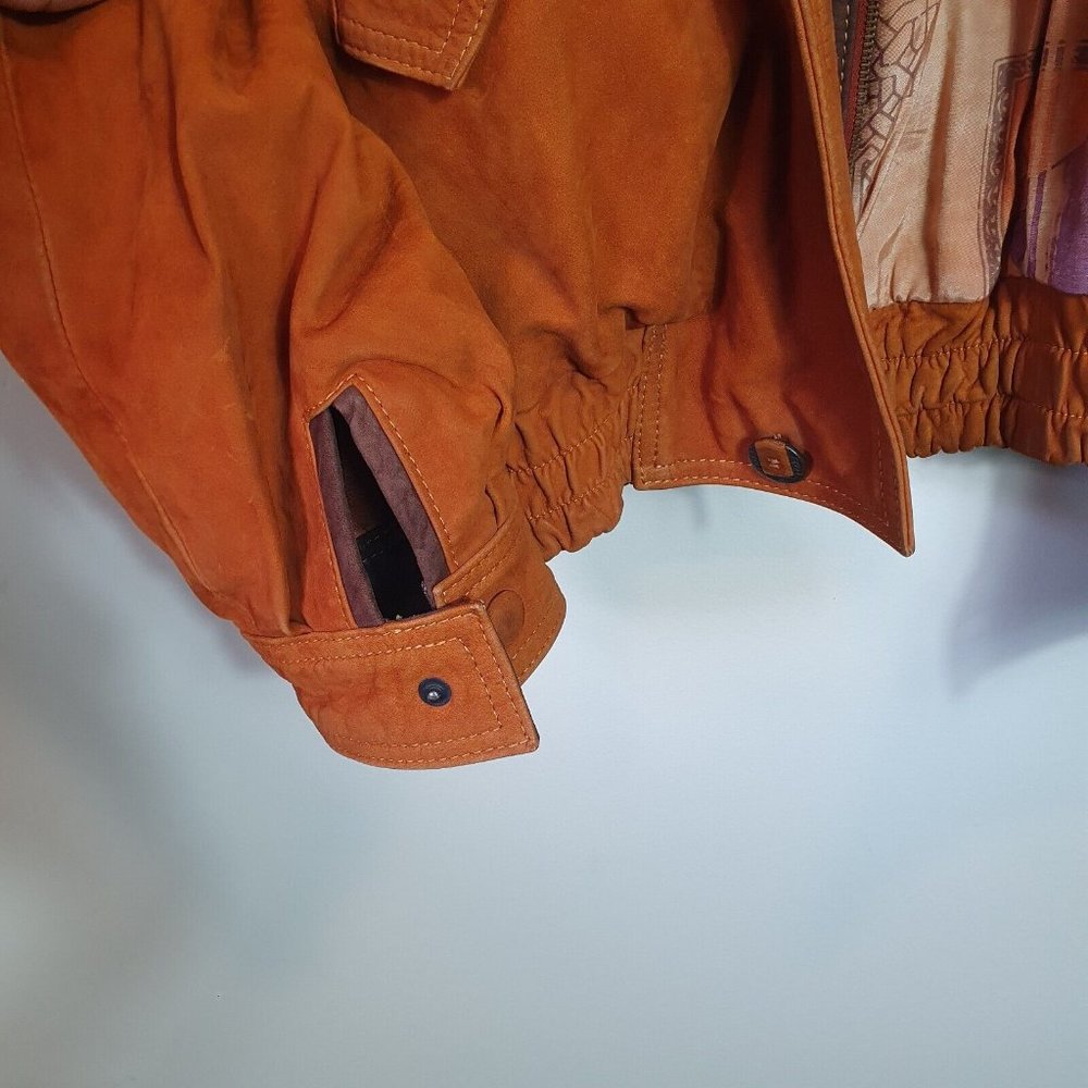 Vintage 1990's Echtes Leder Brown Leather Jacket mens RARE 3XL Great condition - Picture 6 of 12